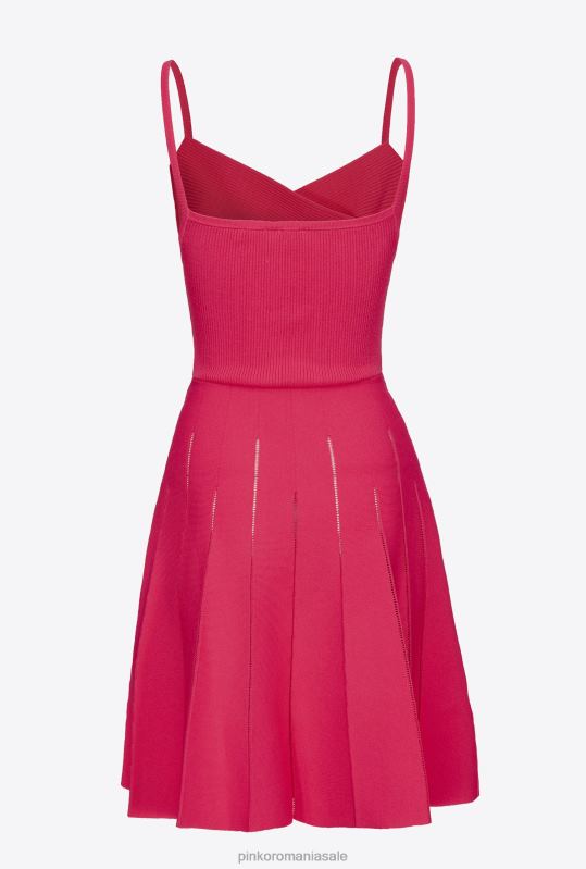 rochii scurte | rochie mini tricotată Pinko roșu zmeură B0D08146