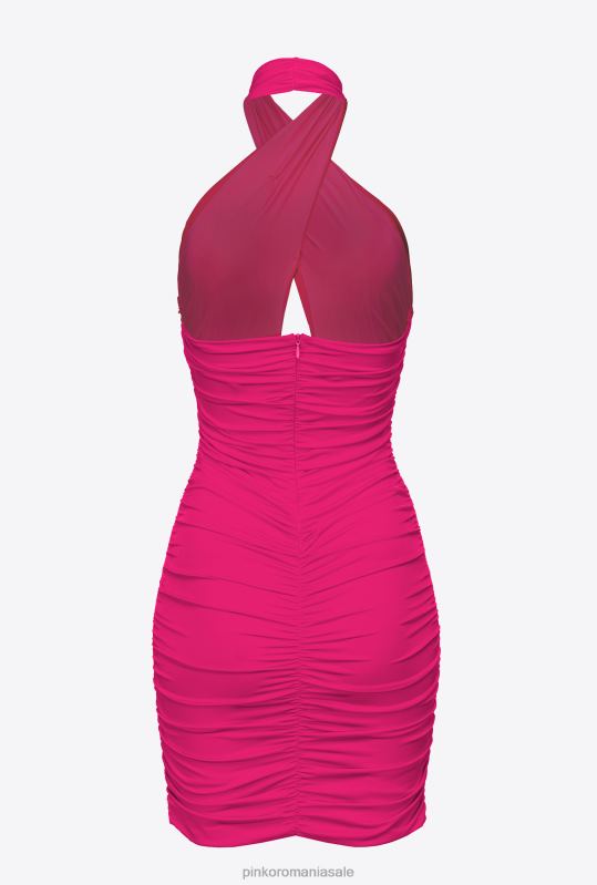 rochii scurte | rochie mini wrap Pinko fucsia confortabil B0D08136
