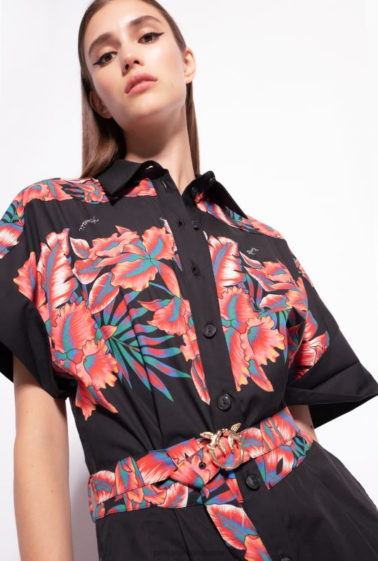 salopete si salopete | costum de joacă cu imprimeu tropical Pinko multi. negru/rosu B0D08103