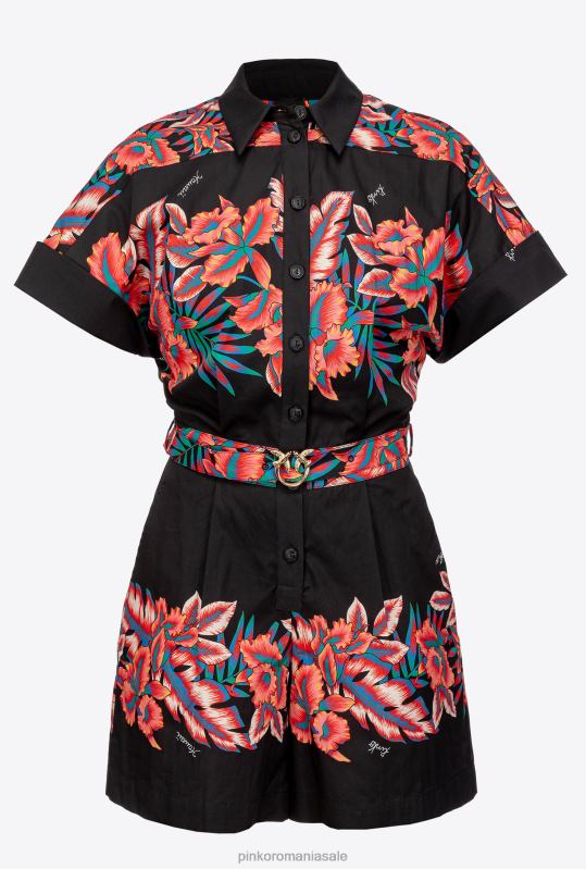 salopete si salopete | costum de joacă cu imprimeu tropical Pinko multi. negru/rosu B0D08103