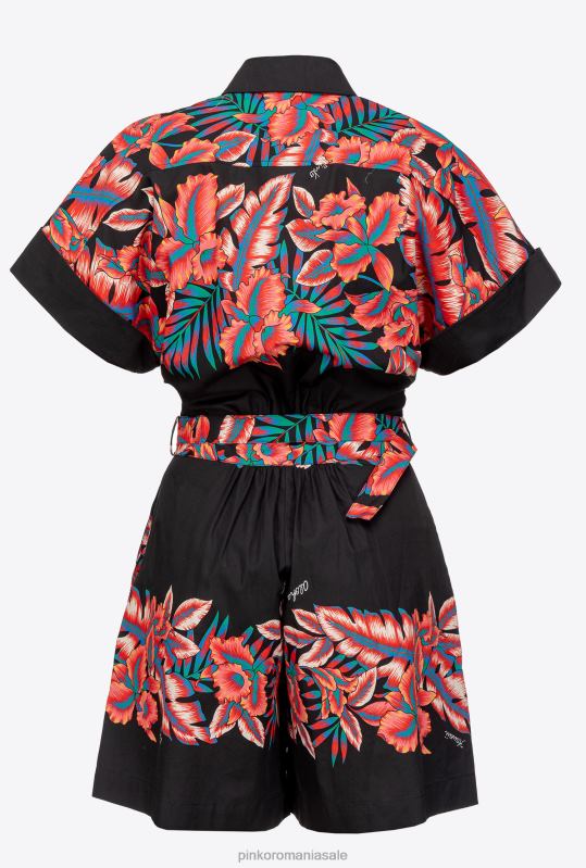 salopete si salopete | costum de joacă cu imprimeu tropical Pinko multi. negru/rosu B0D08103