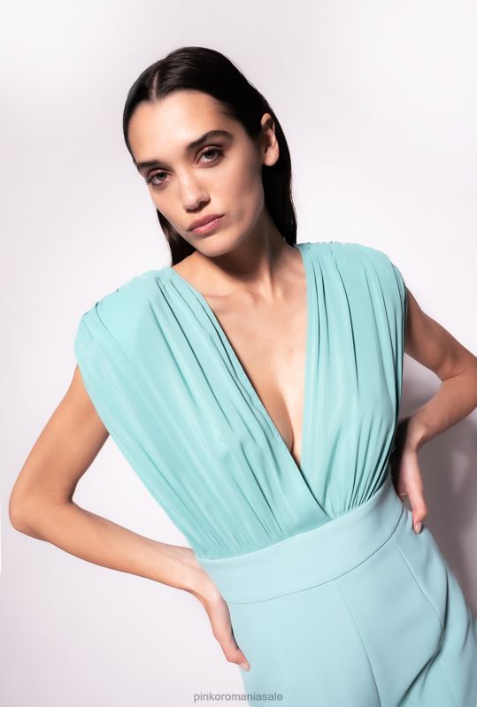 salopete si salopete | salopetă cu fante Pinko albastru nil B0D0824