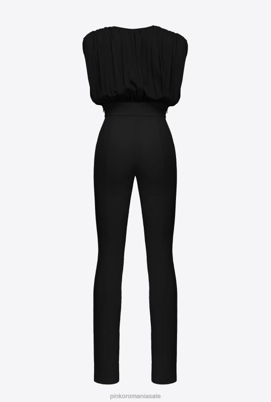 salopete si salopete | salopetă cu fante Pinko limuzina neagră B0D0825