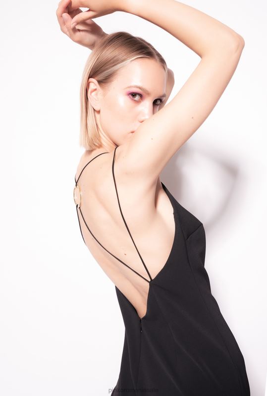 salopete si salopete | salopetă cu spatele deschis Pinko limuzina neagră B0D08194