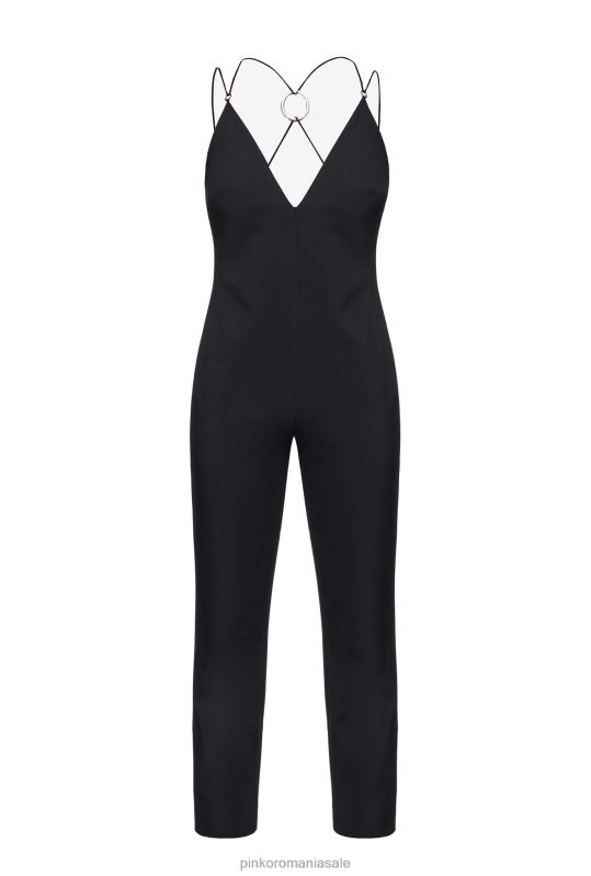 salopete si salopete | salopetă cu spatele deschis Pinko limuzina neagră B0D08194