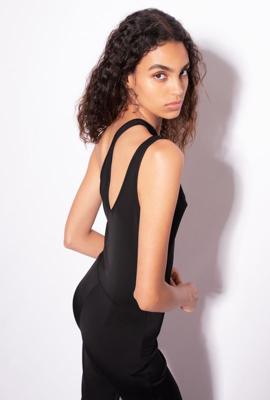 salopete si salopete | salopetă din țesătură tehnică cu un singur umăr Pinko limuzina neagră B0D0826