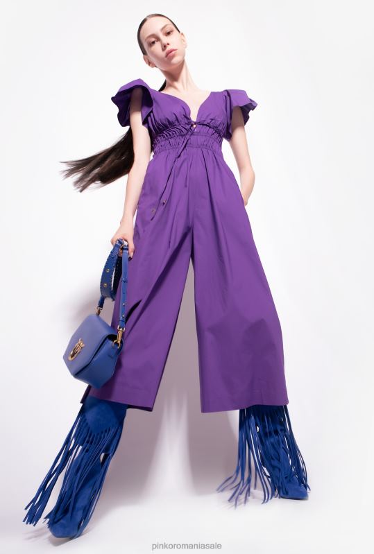 salopete si salopete | salopetă din poplin de bumbac Pinko mândrie violet B0D08151