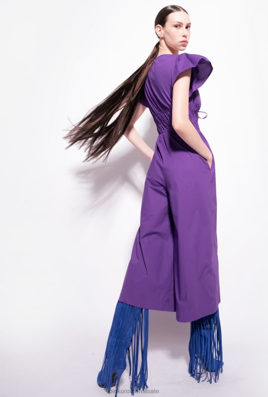 salopete si salopete | salopetă din poplin de bumbac Pinko mândrie violet B0D08151