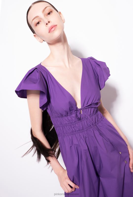 salopete si salopete | salopetă din poplin de bumbac Pinko mândrie violet B0D08151