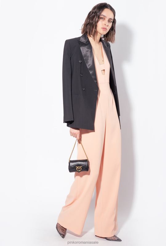 salopete si salopete | salopeta cu brosa de flori Pinko roz praf B0D08107