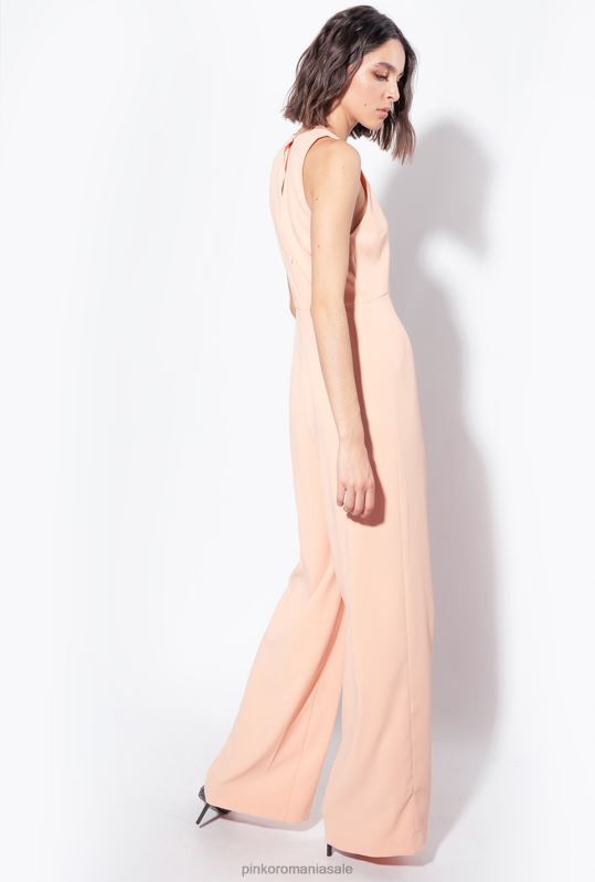 salopete si salopete | salopeta cu brosa de flori Pinko roz praf B0D08107