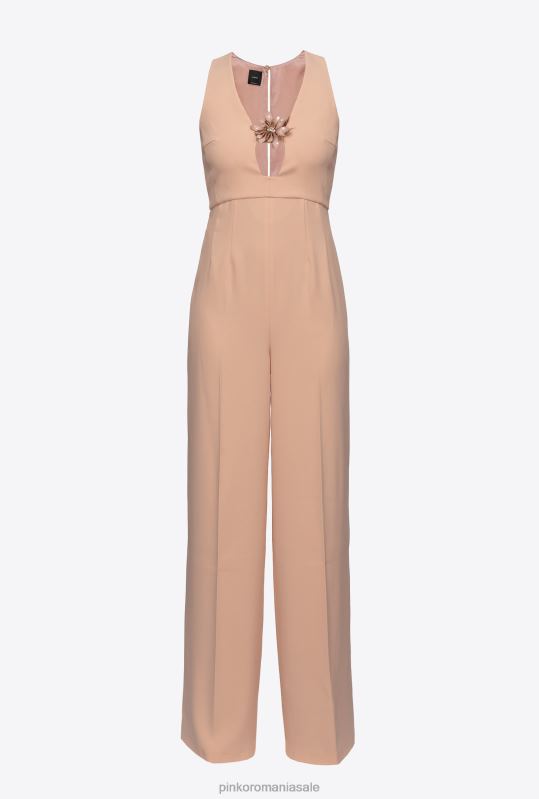 salopete si salopete | salopeta cu brosa de flori Pinko roz praf B0D08107