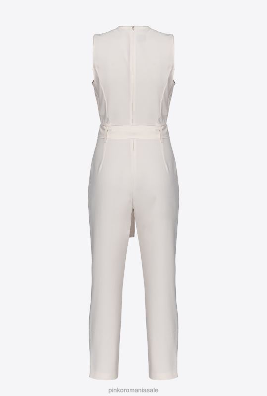 salopete si salopete | salopeta cu decupaj in fata Pinko alb de mătase B0D0886