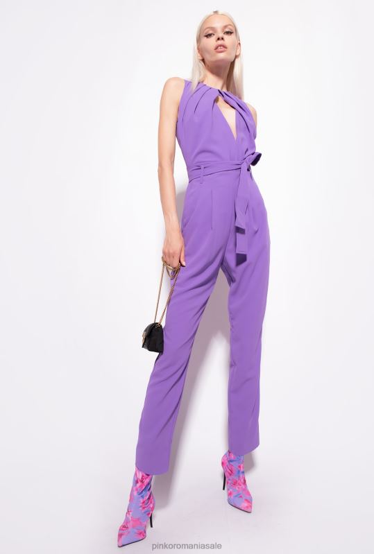 salopete si salopete | salopeta cu decupaj in fata Pinko liliac lavandă B0D0885