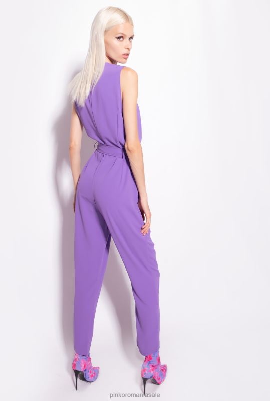 salopete si salopete | salopeta cu decupaj in fata Pinko liliac lavandă B0D0885