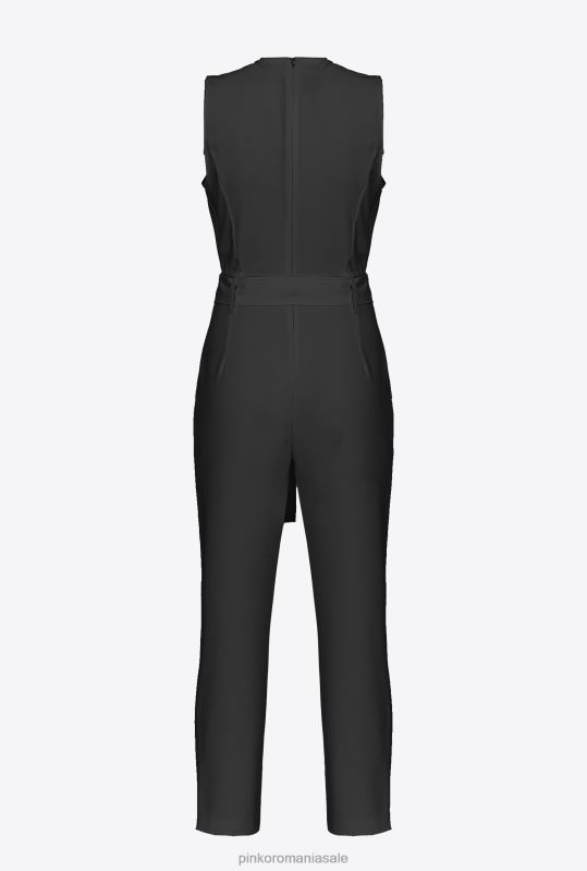 salopete si salopete | salopeta cu decupaj in fata Pinko limuzina neagră B0D0884