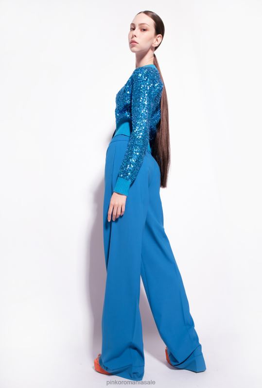 cardigan | cardigan complet cu paiete Pinko director albastru B0D08548