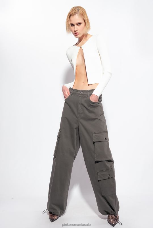 cardigan | cardigan deschis cu nervuri Pinko alb de mătase B0D08513