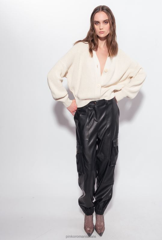 cardigan | cardigan din tricot în coastă pescar Pinko roz alb fum B0D08528