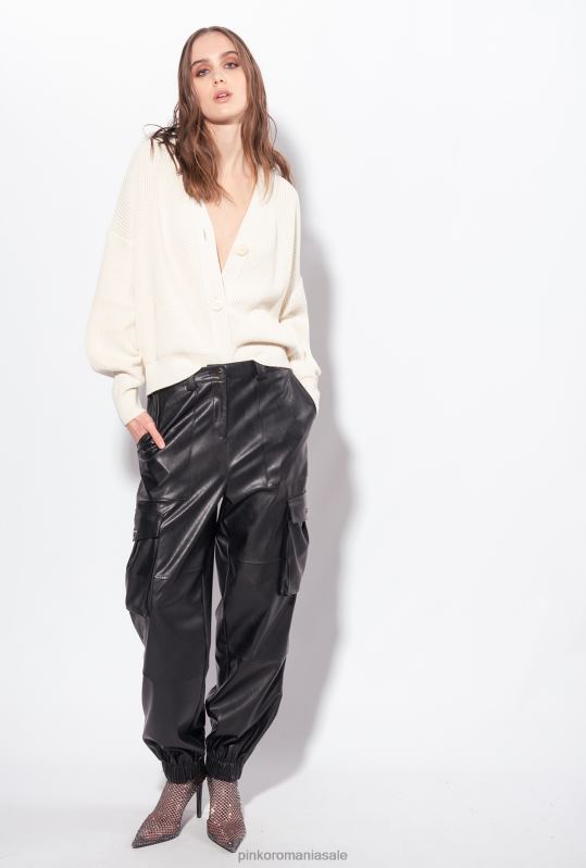 cardigan | cardigan din tricot în coastă pescar Pinko roz alb fum B0D08528