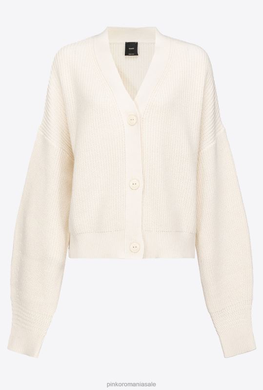 cardigan | cardigan din tricot în coastă pescar Pinko roz alb fum B0D08528