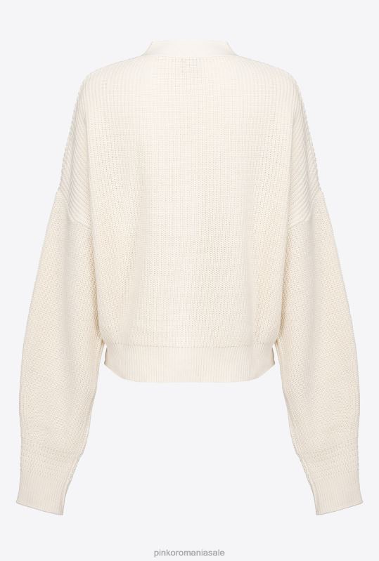 cardigan | cardigan din tricot în coastă pescar Pinko roz alb fum B0D08528