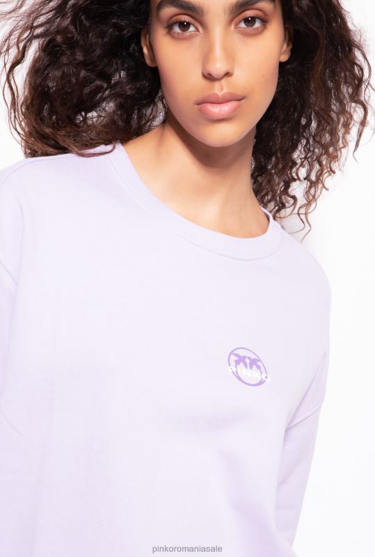 hanorace | hanorac cu imprimeu logo Pinko liliac - sorbet ușor B0D08536