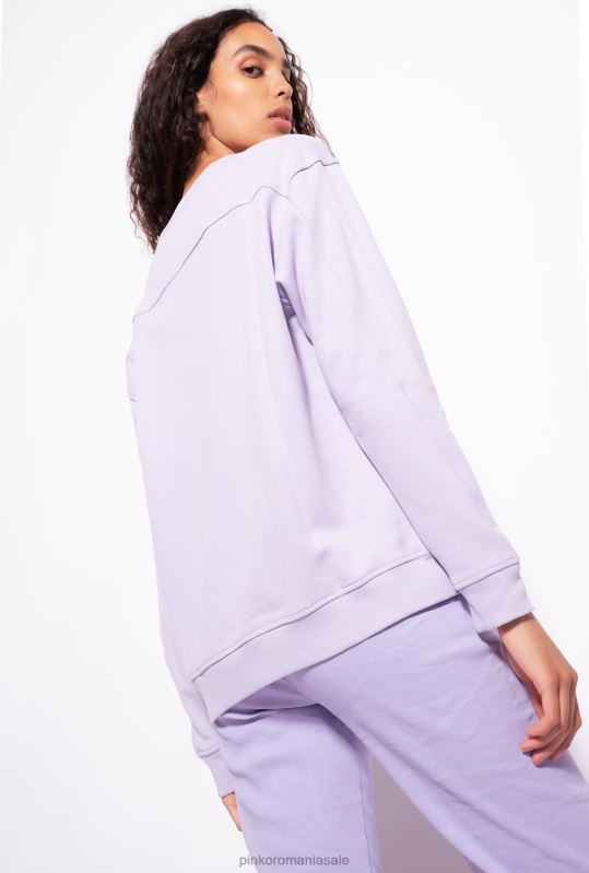 hanorace | hanorac cu imprimeu logo Pinko liliac - sorbet ușor B0D08536