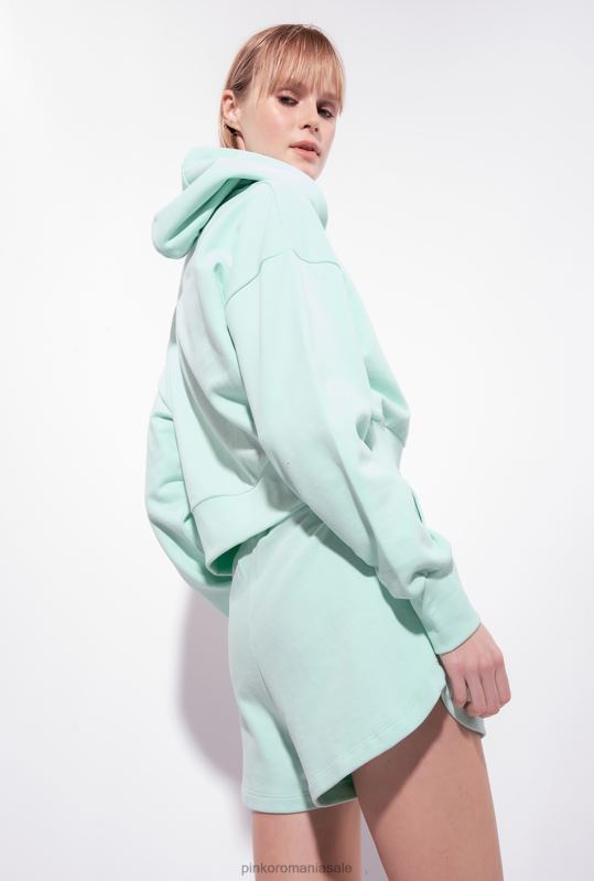 hanorace | hanorac decupat cu imprimeu cu logo Pinko albastru coajă de ou B0D08522