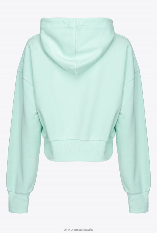 hanorace | hanorac decupat cu imprimeu cu logo Pinko albastru coajă de ou B0D08522