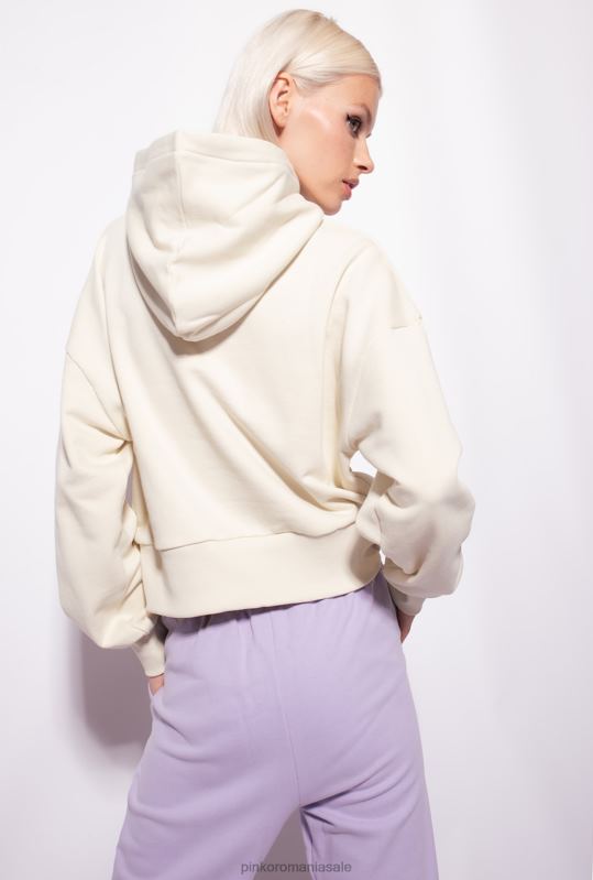 hanorace | hanorac decupat cu imprimeu cu logo Pinko gazon de grădină B0D08523