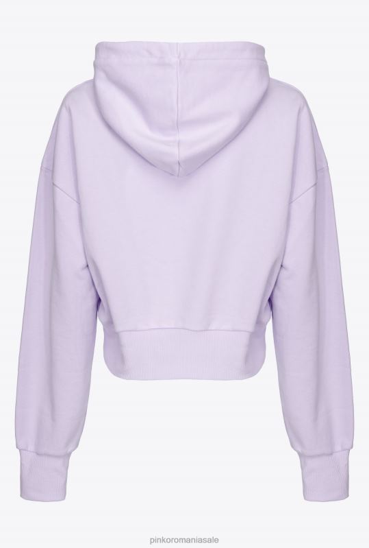 hanorace | hanorac decupat cu imprimeu cu logo Pinko liliac - sorbet ușor B0D08524