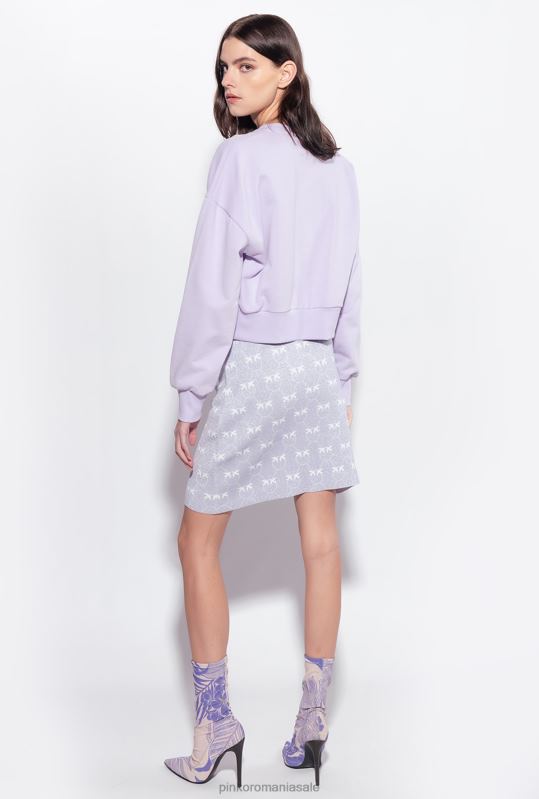 hanorace | hanorac decupat cu logo stea Pinko liliac - sorbet ușor B0D08534