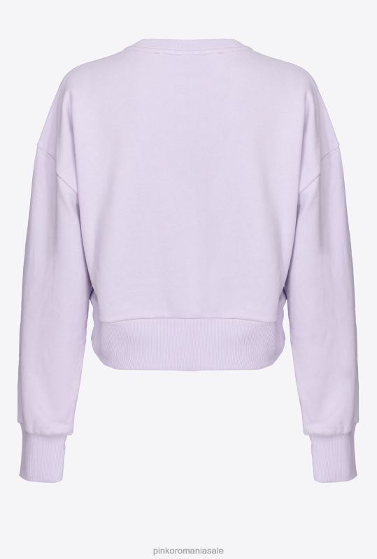 hanorace | hanorac decupat cu logo stea Pinko liliac - sorbet ușor B0D08534