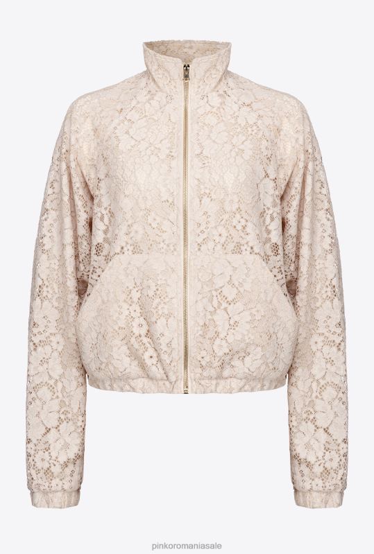 hanorace | hanorac laminat din dantela Pinko bej/argintiu B0D08538