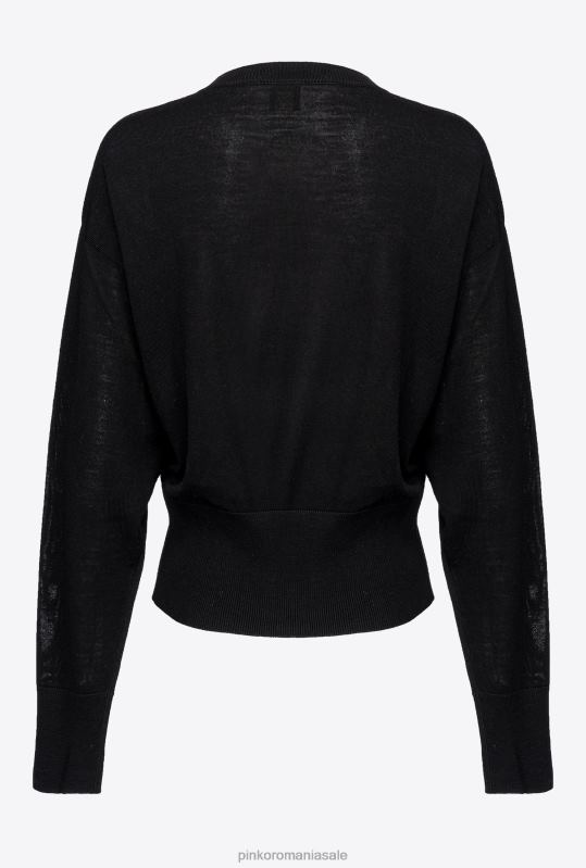 hanorace | pulover cu broderie cirese Pinko multi. negru/rosu B0D08551