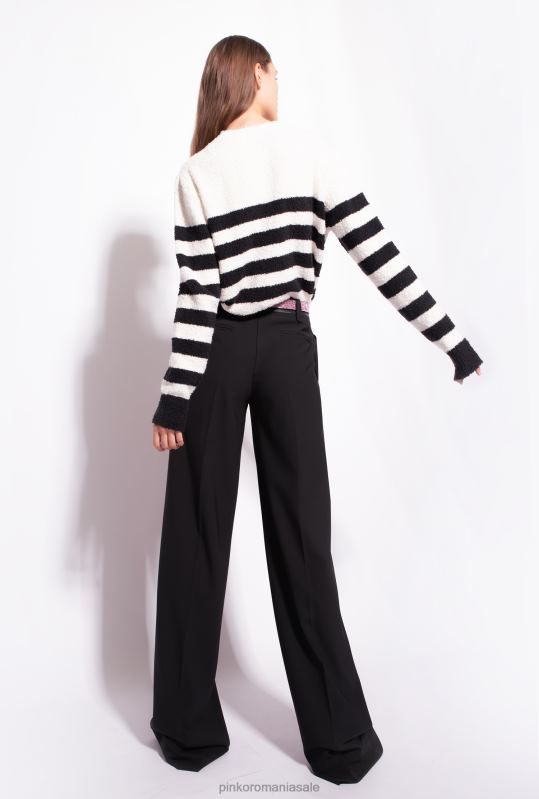 săritori | pulover cu incrustație de inimă Pinko mult. alb/negru/rosu B0D08503