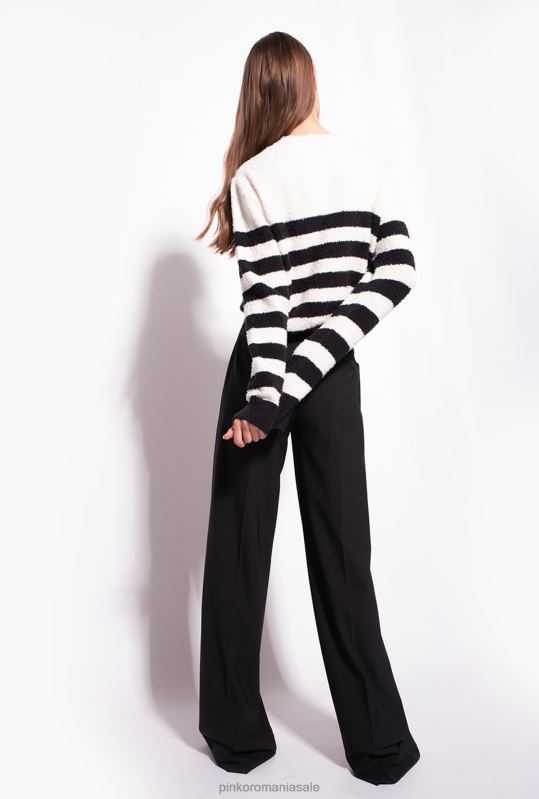 săritori | pulover cu incrustație de inimă Pinko mult. alb/negru/rosu B0D08503