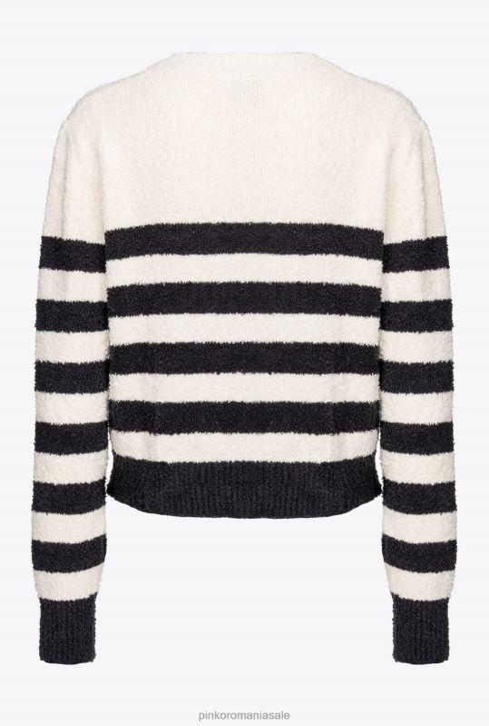 săritori | pulover cu incrustație de inimă Pinko mult. alb/negru/rosu B0D08503