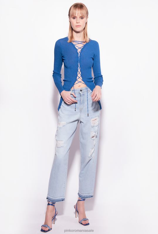 săritori | pulover cu șireturi încrucișate Pinko albastru imperial B0D08510