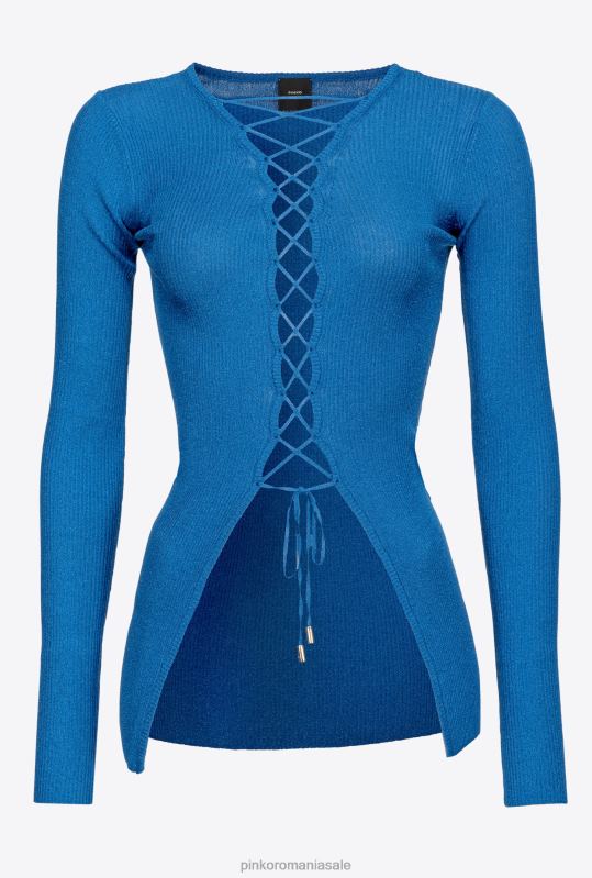 săritori | pulover cu șireturi încrucișate Pinko albastru imperial B0D08510