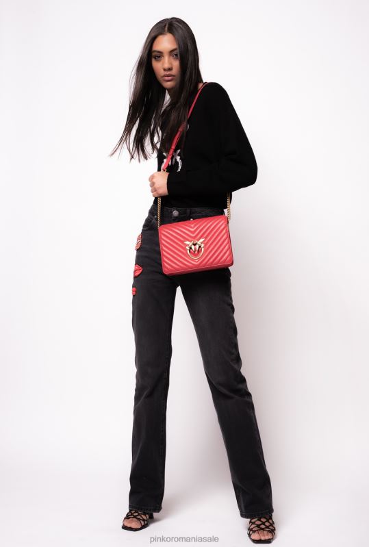 săritori | pulover cu păsări de dragoste Pinko alb negru B0D08527