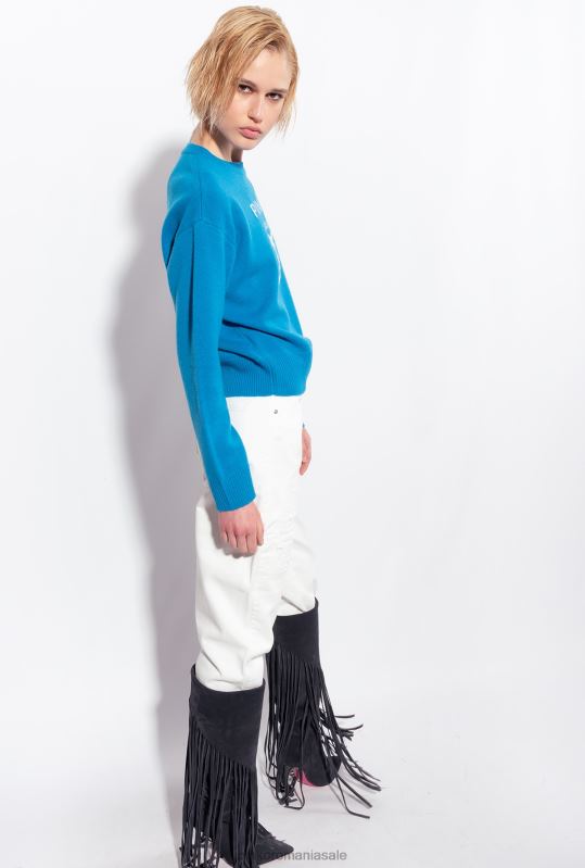 săritori | pulover cu păsări de dragoste Pinko director albastru B0D08507