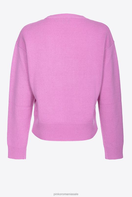 săritori | pulover cu păsări de dragoste Pinko opera mov B0D08508