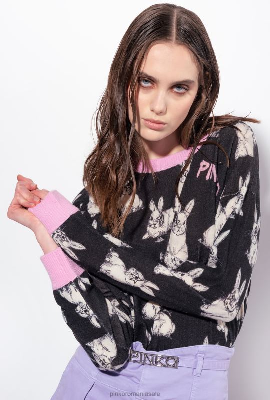 săritori | pulover de iepure Pinko negru/gri/alb B0D08547