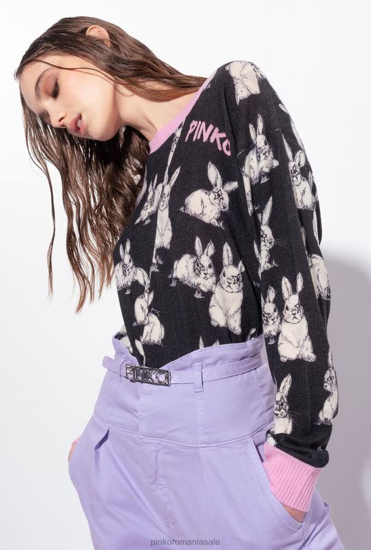 săritori | pulover de iepure Pinko negru/gri/alb B0D08547