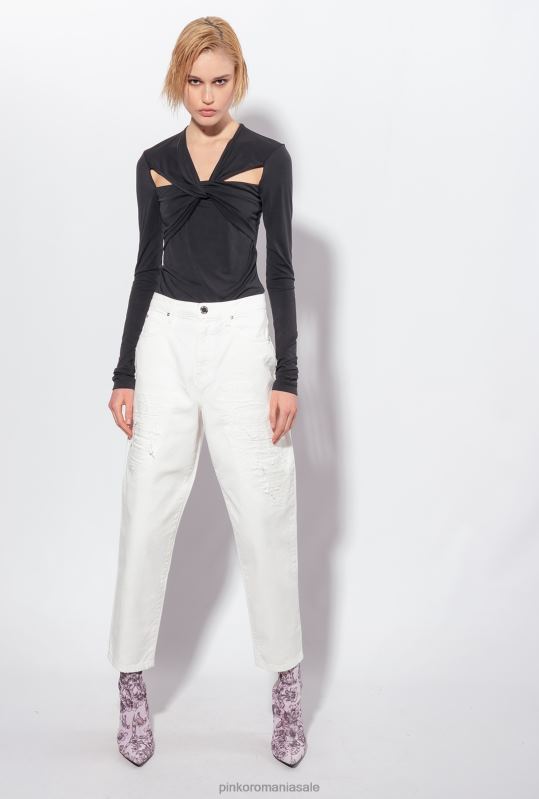 săritori | top cu maneci lungi cu detalii incrucisate Pinko limuzina neagră B0D08545