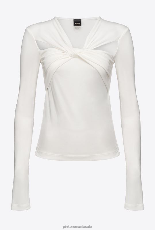 săritori | top cu maneci lungi cu detalii incrucisate Pinko nor alb B0D08546