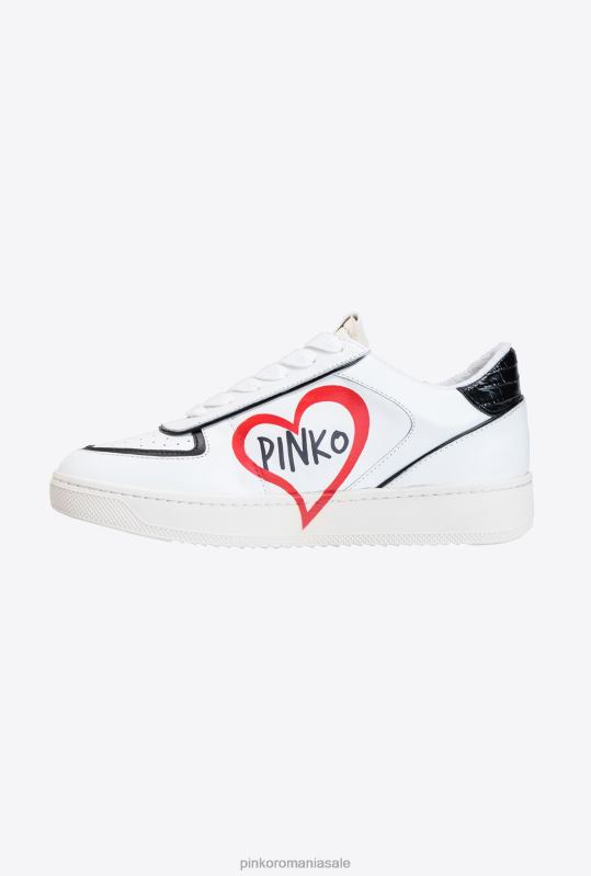 adidași | adidași plat cu detaliu graffiti Pinko alb/rosu/negru B0D081120