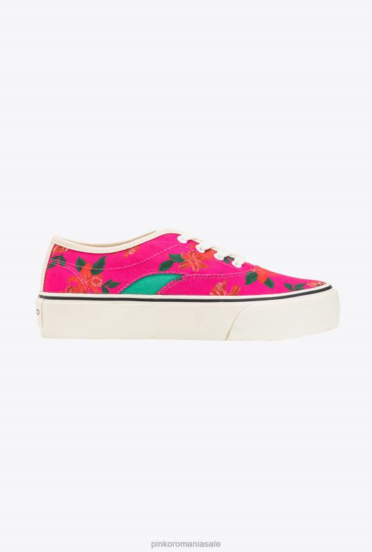 adidași | pantofi skater cu imprimeu floral Pinko multicolor - fucsia/verde B0D081068